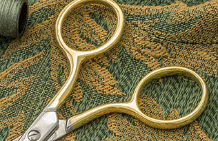 chrome gold embroidery scissors product photo photograph sewing supplies fabric housewares