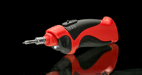 Red cordless sodering iron tool tools product photo photograph hardware electronics professional